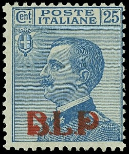 ITALIA REGNO 1921 - BLP 25c azzurro